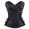 Steampunk criss cross links chain overbust corset Steampunk Criss Cross Links Chain Overbust Corset