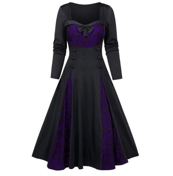 purple skull dress