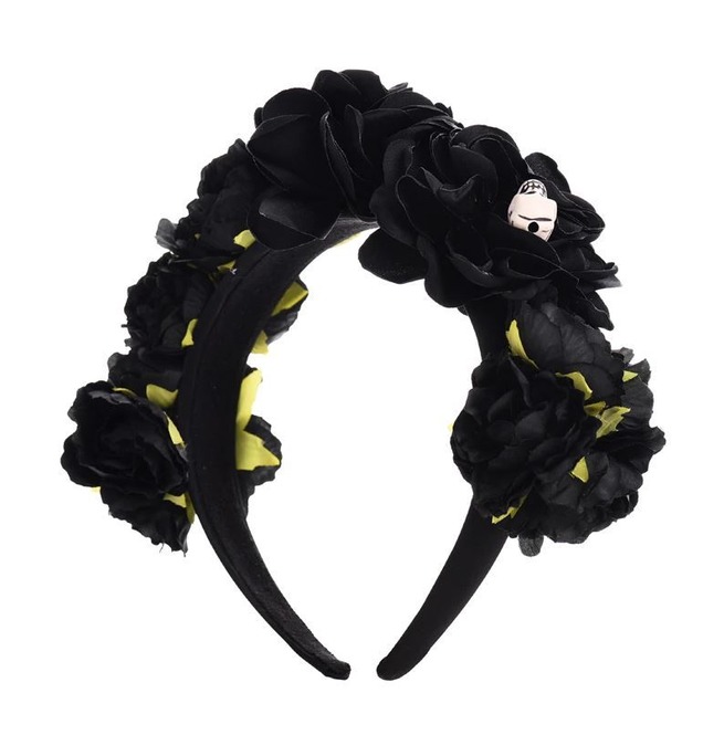 Gothic Black Rose Headband RebelsMarket