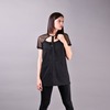 Black Top, Black Blouses, Steampunk Blouse, Summer Blouse, Tulle Black Top, Black Blouses, Steampunk Blouse, Summer Blouse, Tulle