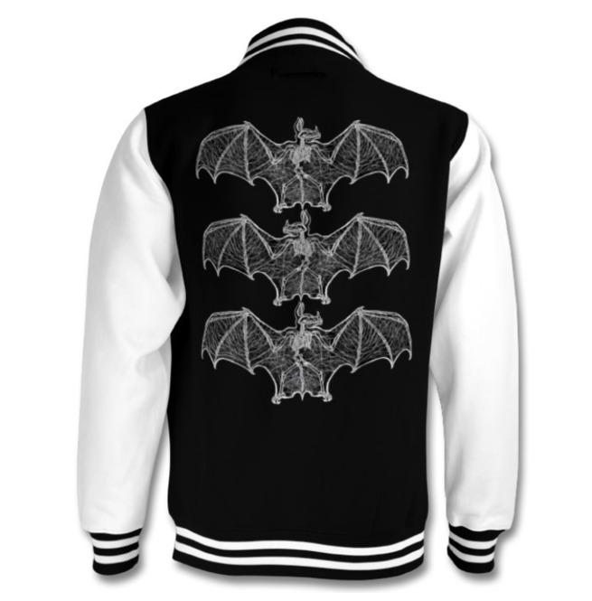 goth varsity jacket