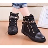 Casual zip lace up rivets Women sneakers Casual Zip Lace up Rivets Women Sneakers