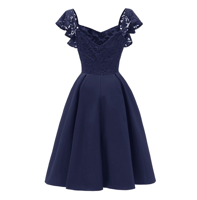 floral lace cocktail dress