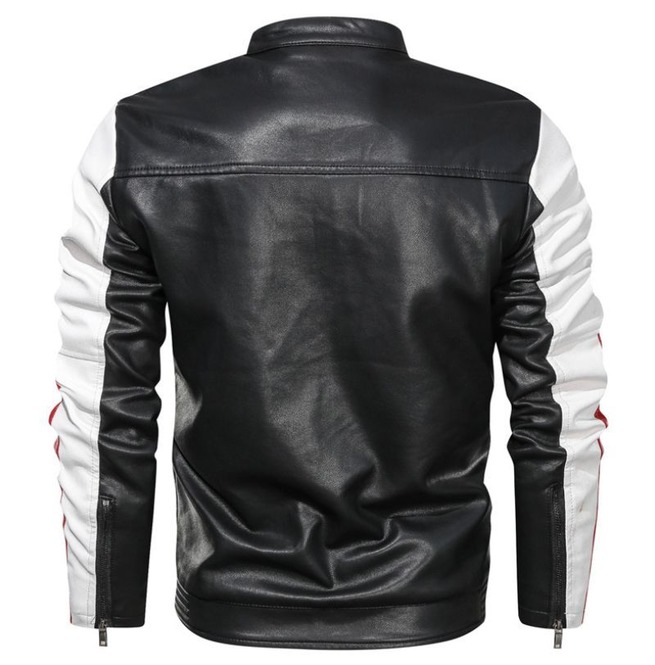 Streetwear Zipper Closure Patchwork Letter Print Slim RebelsMarket