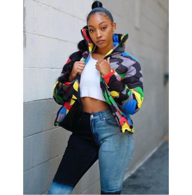 camouflage short jacket