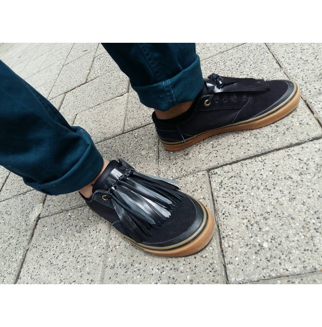 Red Patent Leather Shoe Clips With White Leather RebelsMarket