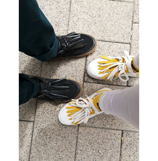 Red Patent Leather Shoe Clips With White Leather RebelsMarket