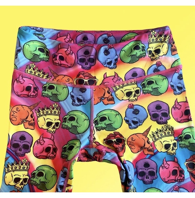 Rainbow Skull Leggings By Offend My Clothing Genderless RebelsMarket