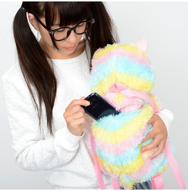 rainbow alpaca backpack