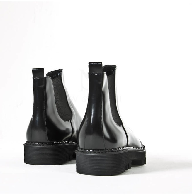 Black Square Toe Chelsea Boots 557 RebelsMarket