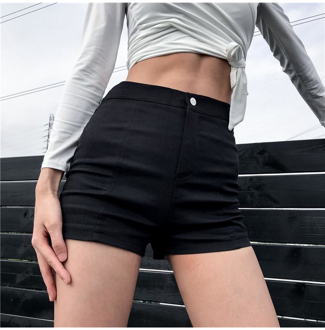 high waist mini shorts