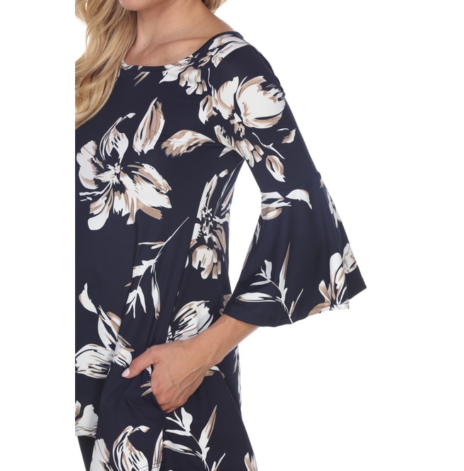 floral flare sleeve top