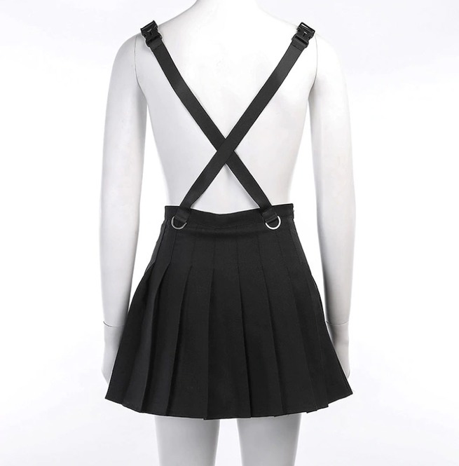 suspenders mini dress
