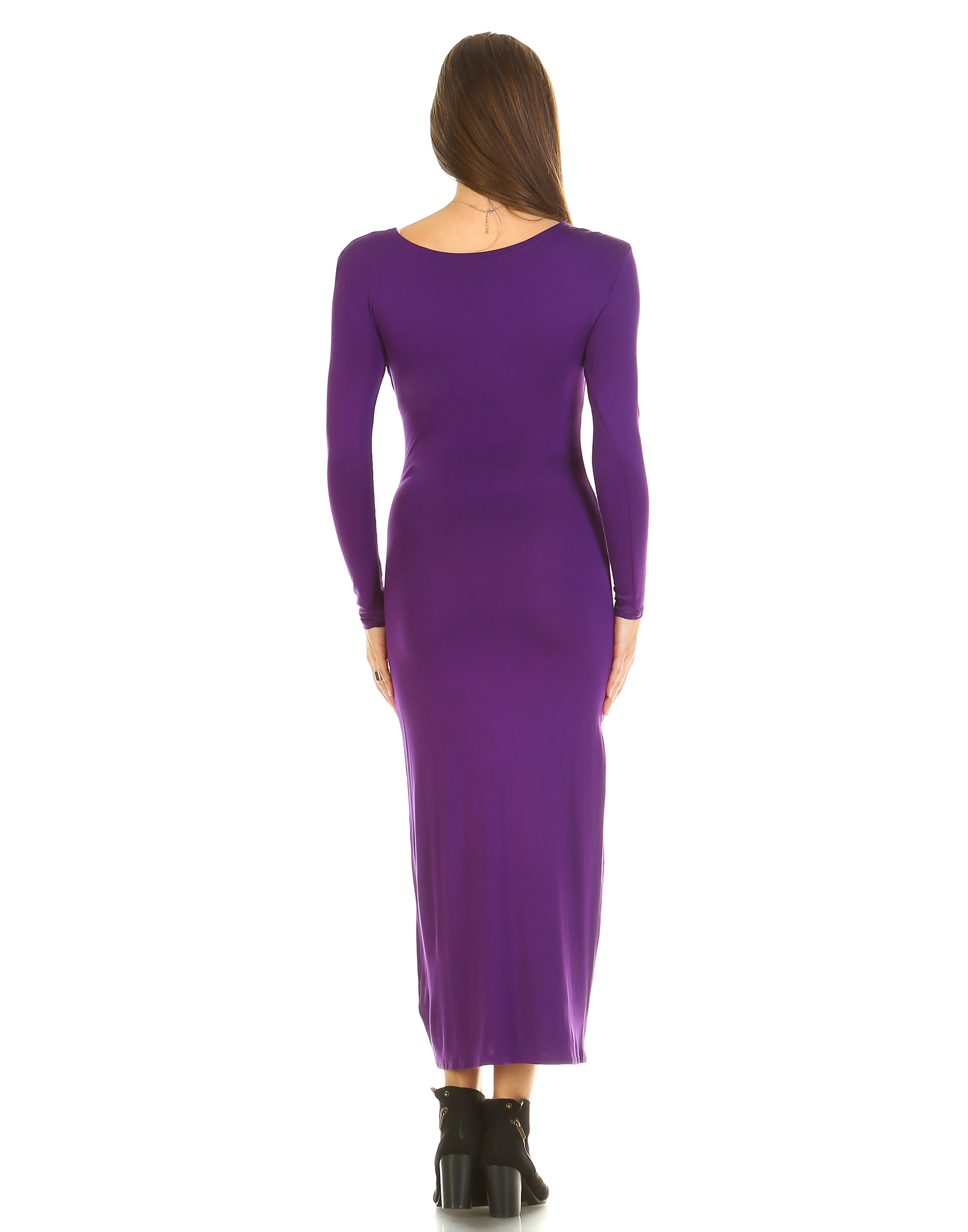 Long Sleeve Maternity Maxi Dress White Mark Clothing RebelsMarket