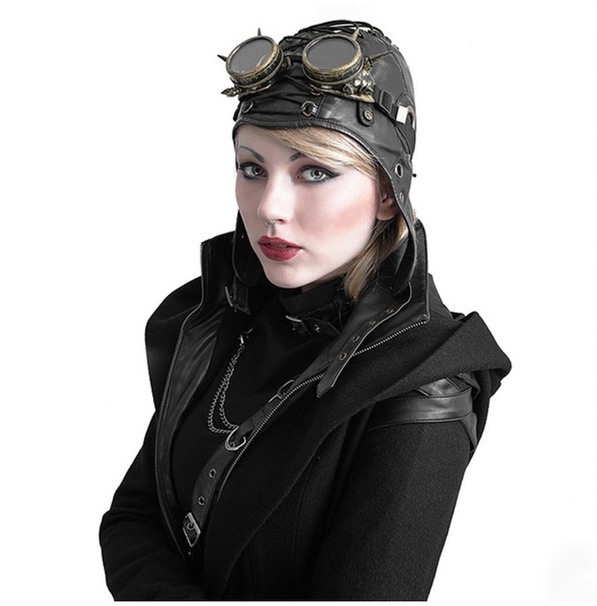 Deluxe Leather Aviator Helmet Flying Hat With Goggles RebelsMarket