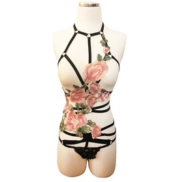 Burlesque fetish Halterneck body cage