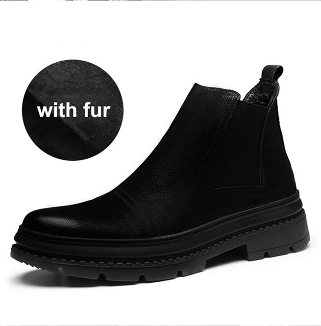 Men's Genuine Leather Chelsea Boots Slip On Comfort & RebelsMarket