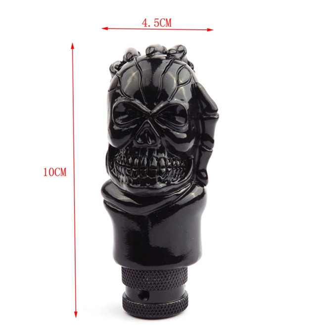 Black 3D Skull Head Universal Manual Car Gear Stick RebelsMarket