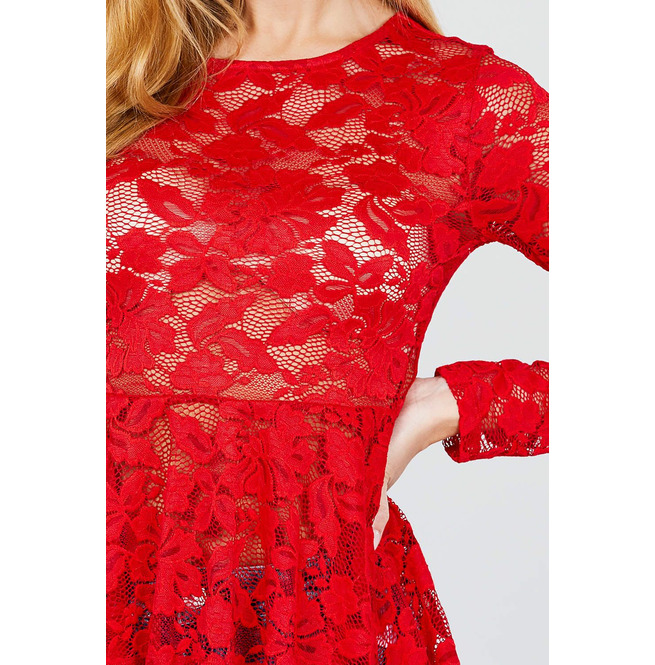 Streetwear Long Sleeve Floral Mesh Peplum Top RebelsMarket