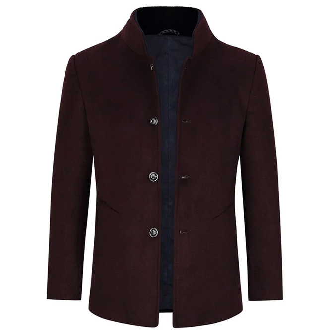 Streetwear Single Breasted Mandarin Collar Coat RebelsMarket