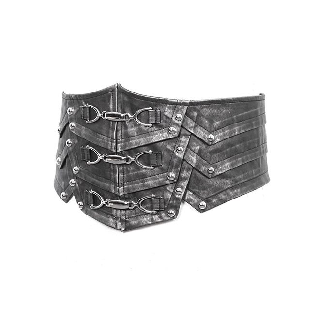 Gothic Riveted Metal Clasps Crisscross Straps Girdle RebelsMarket