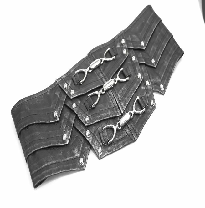 Gothic Riveted Metal Clasps Crisscross Straps Girdle RebelsMarket
