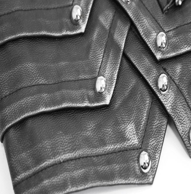 Gothic Riveted Metal Clasps Crisscross Straps Girdle RebelsMarket