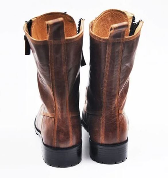 mens lace up biker boots