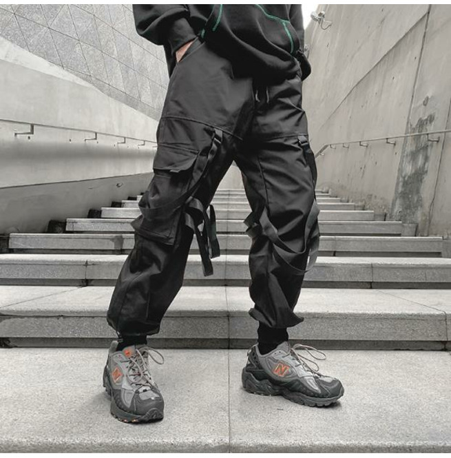 Korean Fashion Men's Big Pocket Banded Pants | RebelsMarket