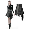 Punk PU leather zippered irregular midi skirt Punk PU Leather Zippered Irregular Midi Skirt