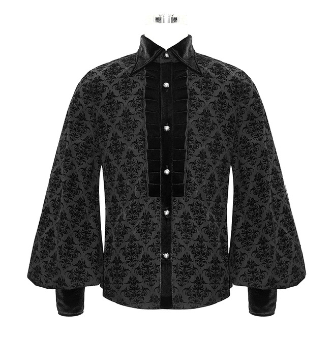 Gothic Damask Print Shirt Thinkers Clothing RebelsMarket