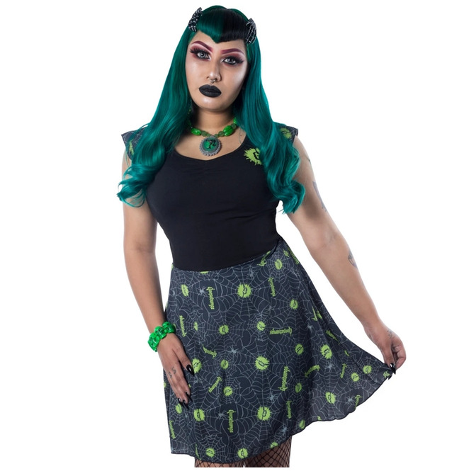 Goosebumps  Print Cap Sleeves Flare Dress RebelsMarket