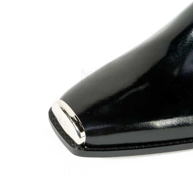 Squared Steel Toe High Heel Leather Boots 603 RebelsMarket