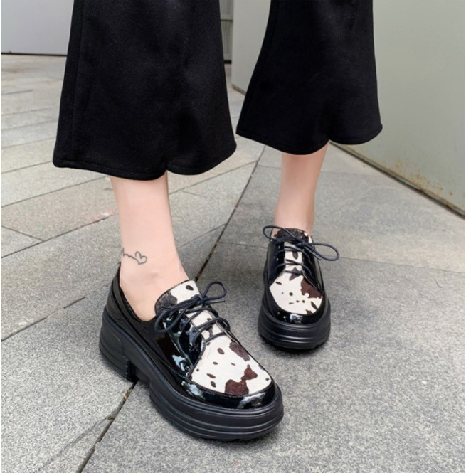 Vintage Retro Leather Cow Pattern Shoes RebelsMarket Vintage Retro Leather Cow Pattern Shoes RebelsMarket