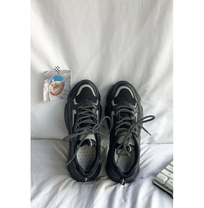 reflective platform sneakers