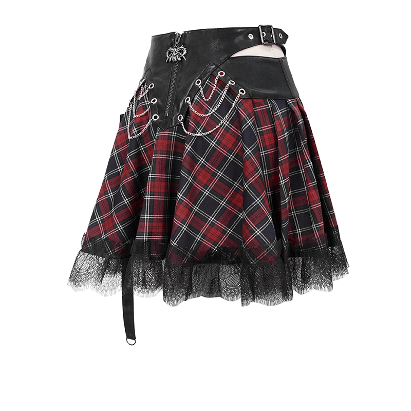 Gothic Plaid Skirt Thinkers Clothing RebelsMarket