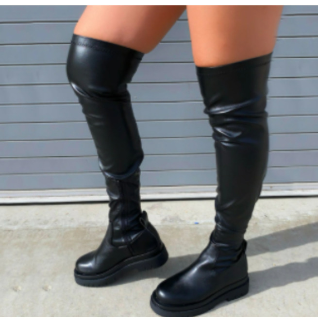 over the knee boots chunky