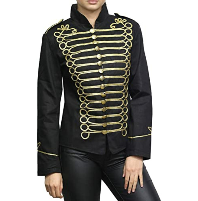 LADIES EMO PUNK GOTH NAPOLEON MILITARY DRUMMER PARADE RebelsMarket