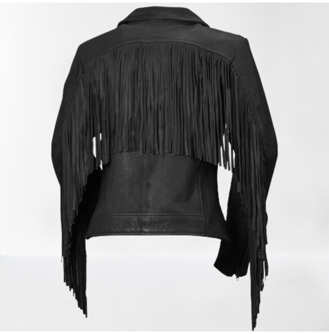 Women Black Leather Slim Fit Western Biker Jacket With RebelsMarket