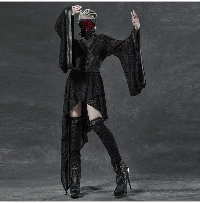 Black Gothic Embroidered LaceUp Leg Warmers Punk RebelsMarket