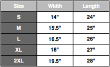 Ladies sizechart 1