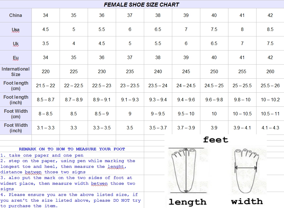 Size shoe