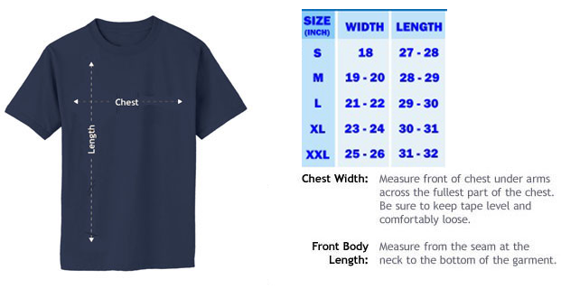 T shirt size cart 1