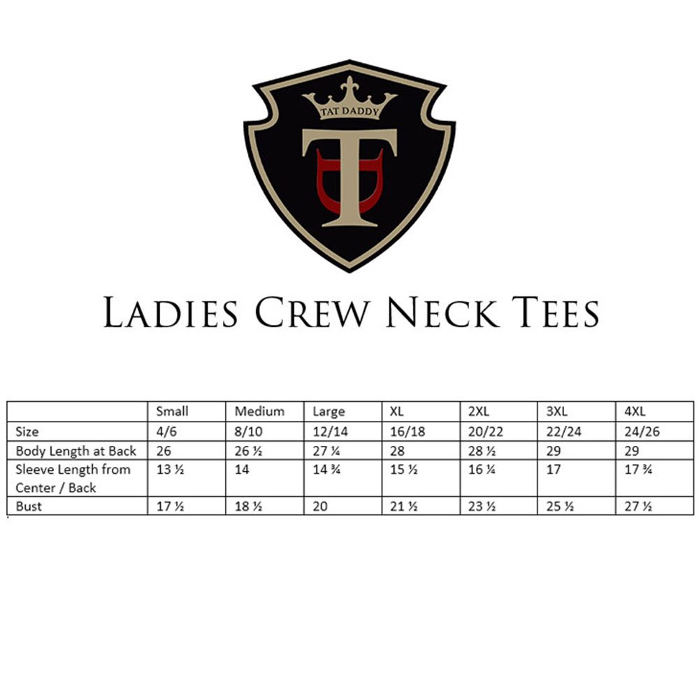 Ladies crew neck tees