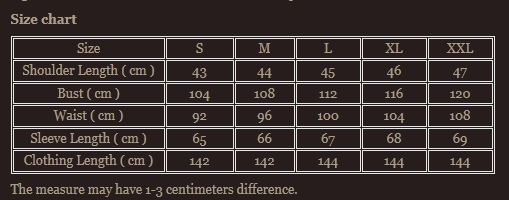 Size chart 7