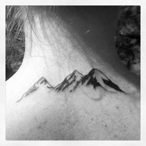 Simple Ski Mountain Tattoo Simple Ski Mountain Tattoo