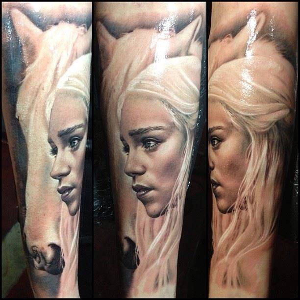 Daenerys' mother of dragons tattoo
