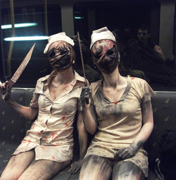 scary diy halloween costume idea silent hill nurse