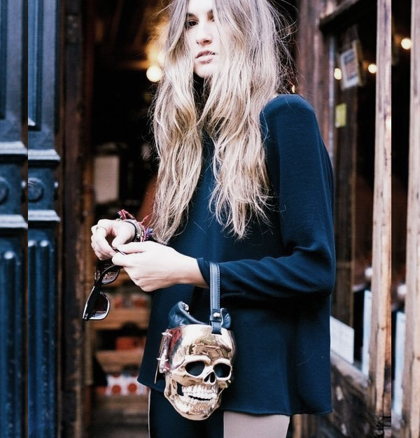 Chic skull bag for Halloween