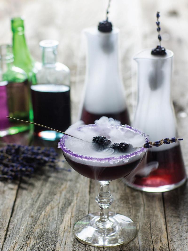 My Hyde potion cocktail with vodka and blackberry